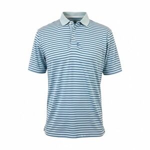 Bollé Tech XXL Men's Striped Light Blue Short Sleeve Golf Polo Shirt